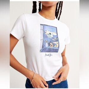 Abercrombie Short-Sleeve Matisse Graphic Skimming Tee🎨